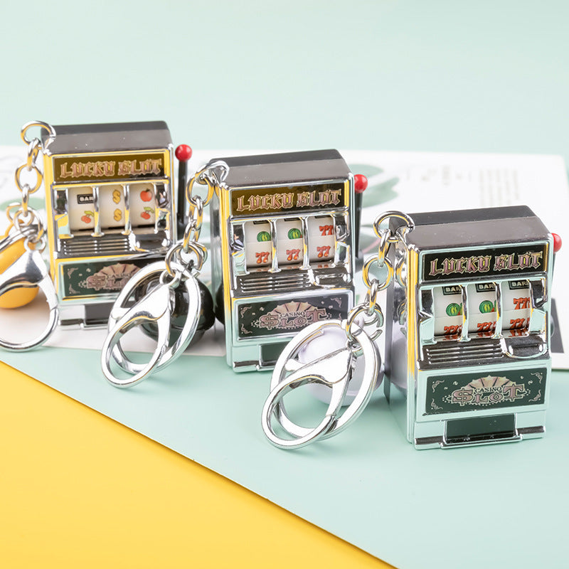 Mini Slot Machine Anti Stress Toy Keychain - Image 1