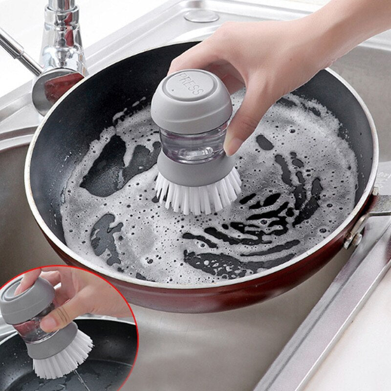 Non-stick Automatic Soap Dispensing Dish Cleaning Brush - Image 3