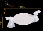 Rabbit Ceramic Dessert Server Tray