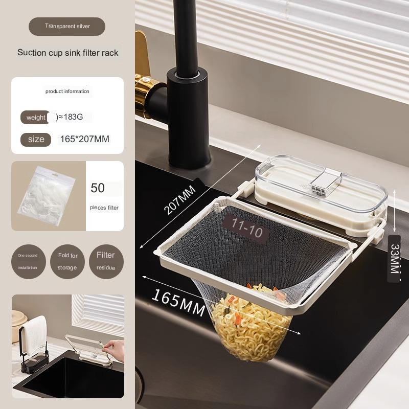 Suction Cup Kitchen Sink Filter Rack - Image 6