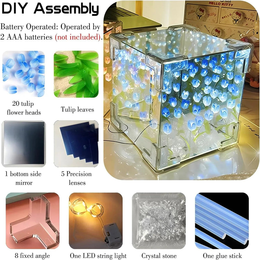 3D Tulip DIY Flower Cube Night Lamp - Image 2
