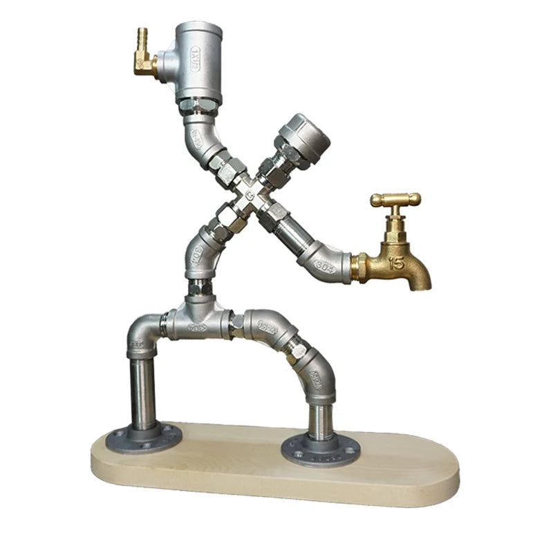 Vintage Human Industrial Pipe Drink Dispenser