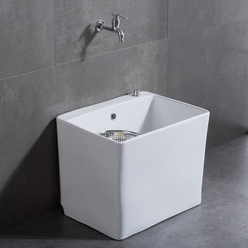 Easy Hygiene Rectangle Ceramic Floor Mop Sink - Image 0