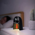 Creative LED Voice Control Gentleman Alarm Clock