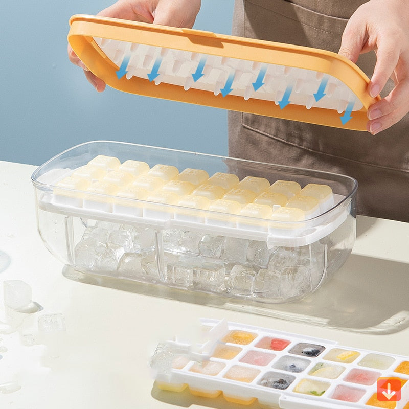 Double Layer Lazy Ice Maker Storage Box