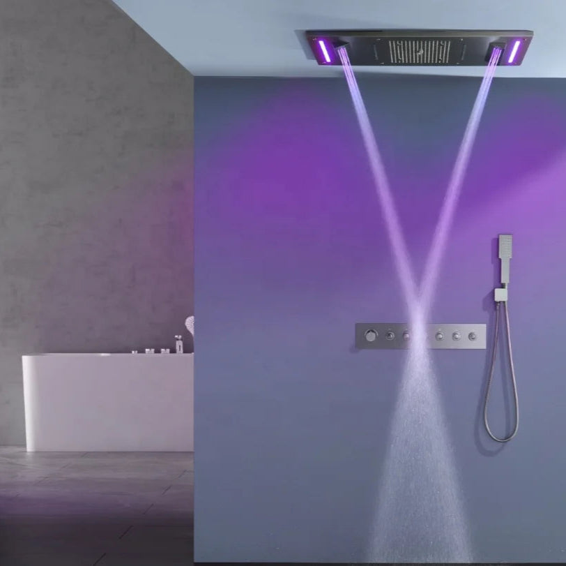 Luxury Rainfall LED Color-Changing Shower Set · Mavigadget