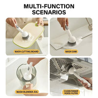 Press Clean Soap Dispensing Pot Scrub Brush - Image 2