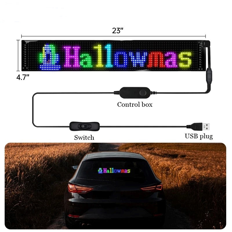 LED Customizable Fun Ride Bluetooth Car Sign - Image 7