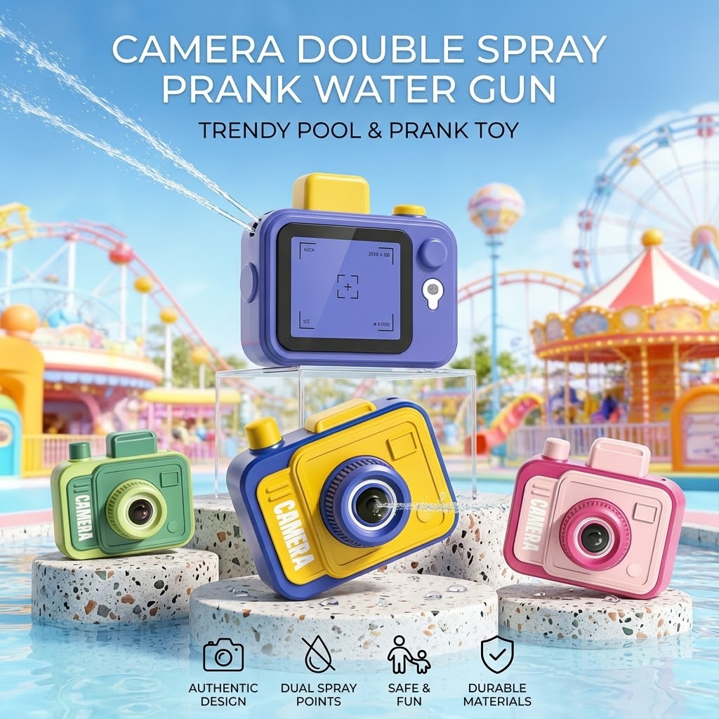 Who Got Wet Camera Water Gun Prank Toy - Image 3