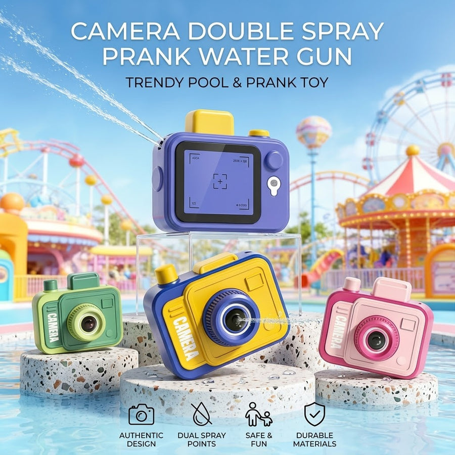 Who Got Wet Camera Water Gun Prank Toy - Image 3
