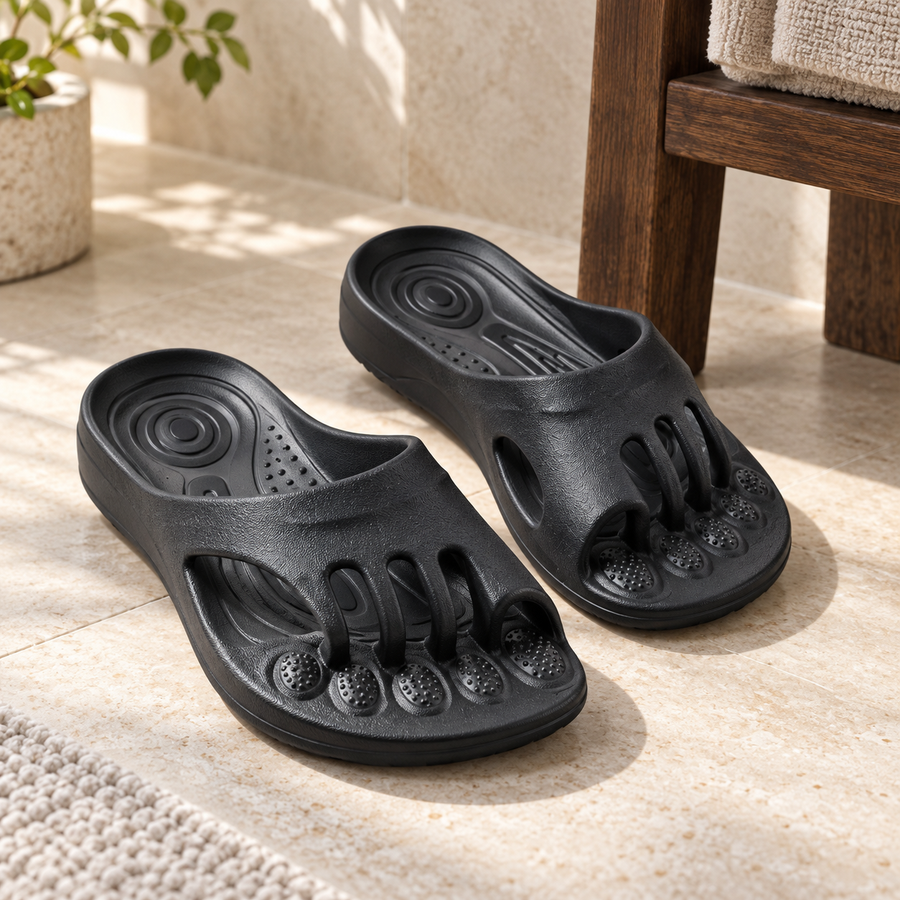 Wide Steps Five Toe Arch Support Slippers