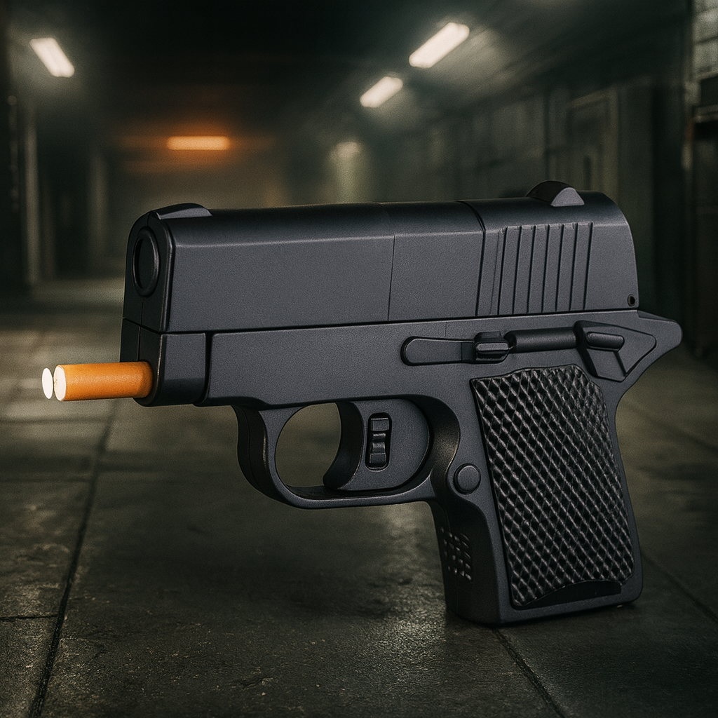 Mini Handgun Shape Hidden Storage Electric Lighter - Image 1