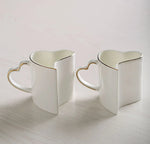 2pcs Valentines day Heart Shape Couple Mug