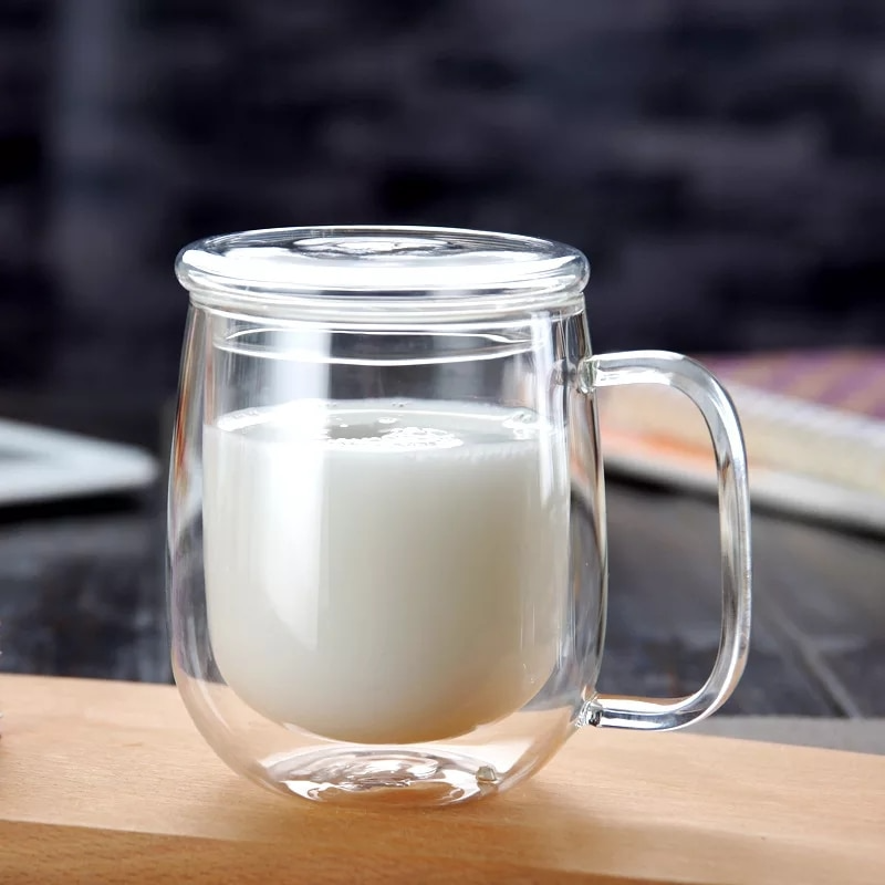 Handmade Double Thermal Insulated Glass Mug - Image 3
