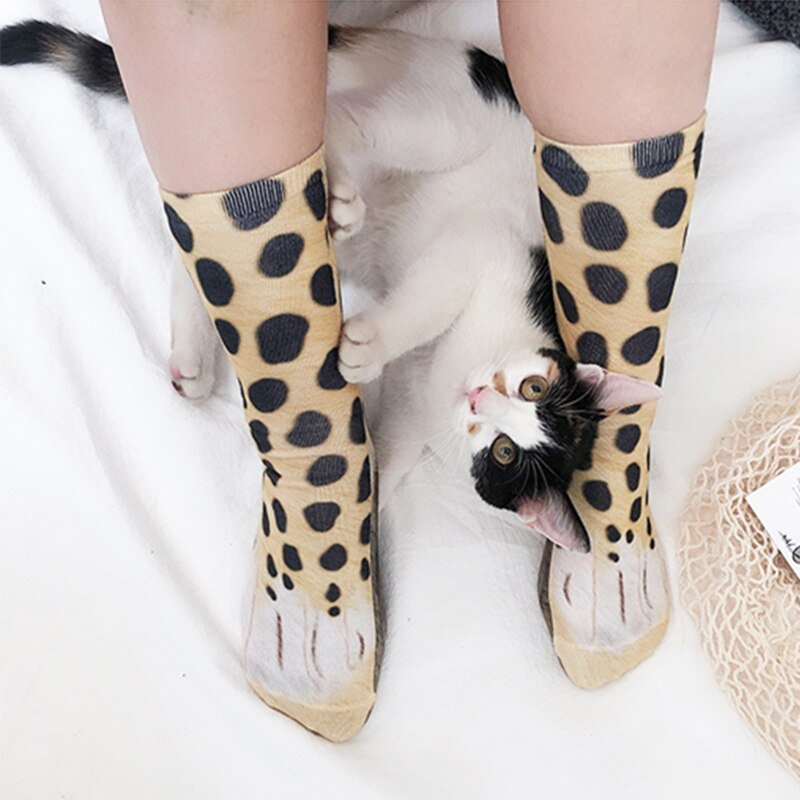 Cat Paw 3D Printed Unisex Socks - Image 4