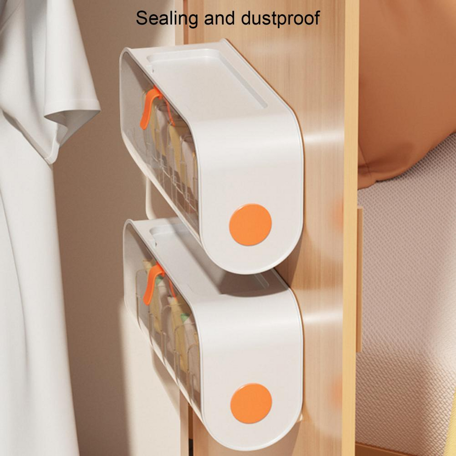Punch-Free Wall Clothes Organizer Storage Box - Image 1