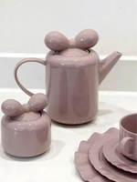 Bow Knot Design Porcelain Tea Pot