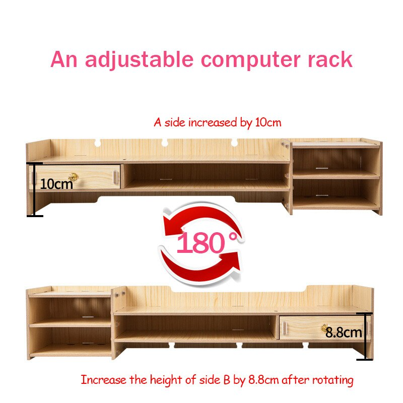 Home Office Wooden Monitor Riser Stand - Image 3