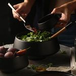 Elegant Matte Black Snack Bowl