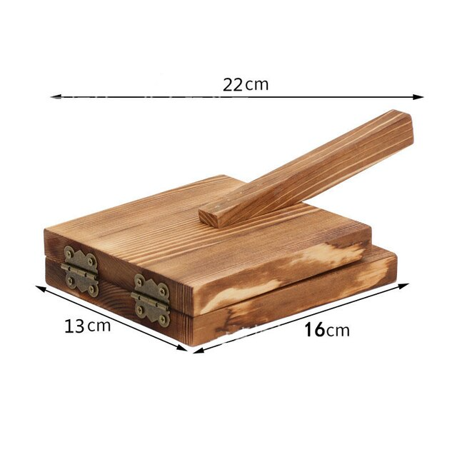 Wooden Mini Dough Pressing Tool Presser - Image 9