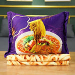 Comfort Food Noodle Snuggle Throw Blanket