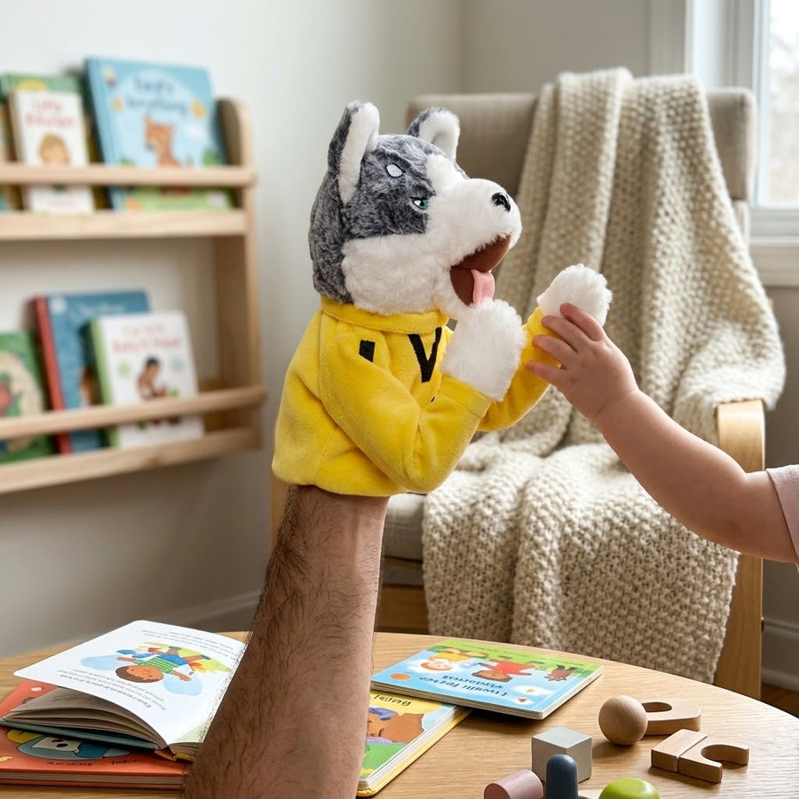 Heavyweight Husky Boxing Plush Hand Puppet