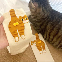 Cute Cat Butt Cartoon Socks - Image 2