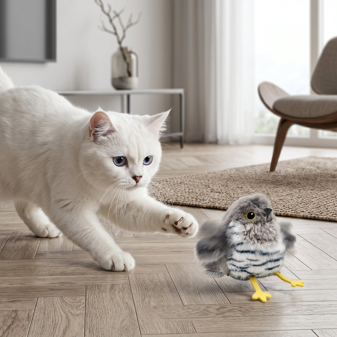 Chirping Bird Motion Cat Teaser Toy - Image 2