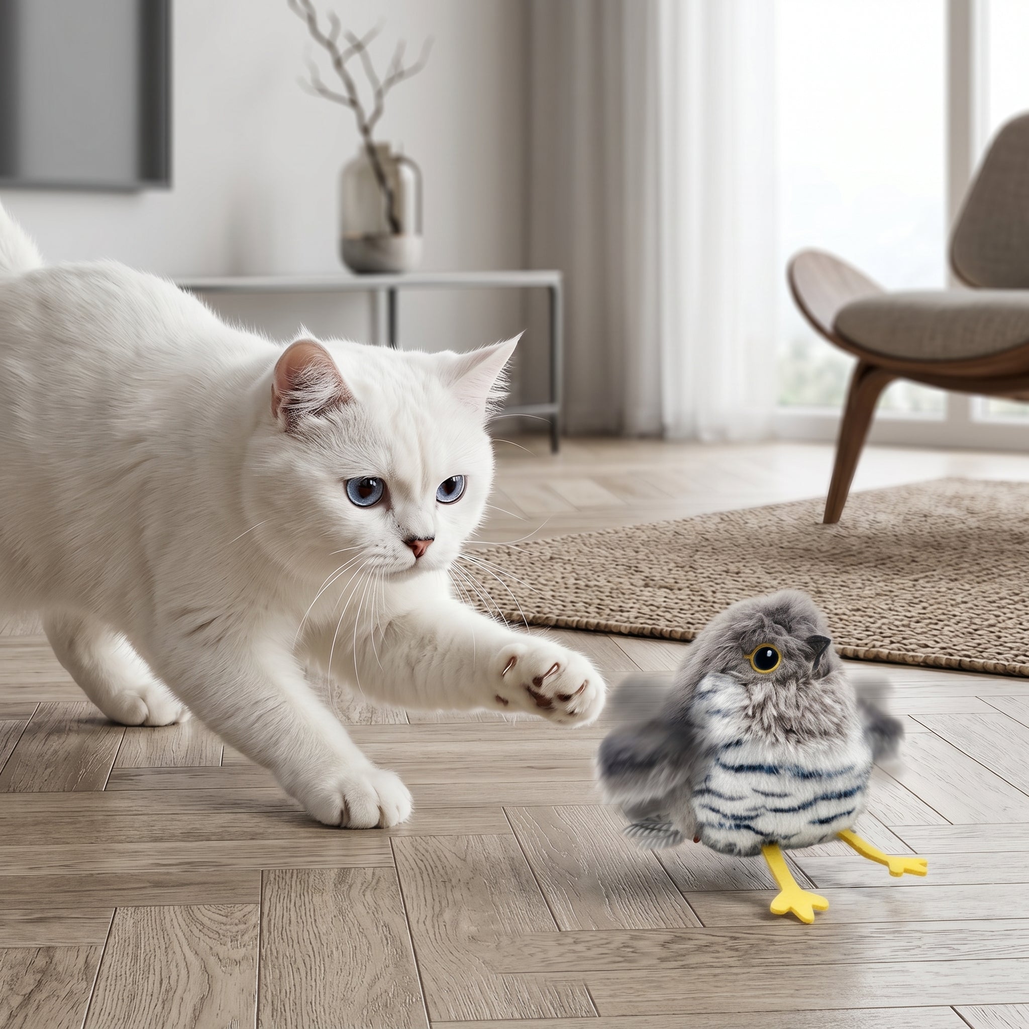 Chirping Bird Motion Cat Teaser Toy - Image 2