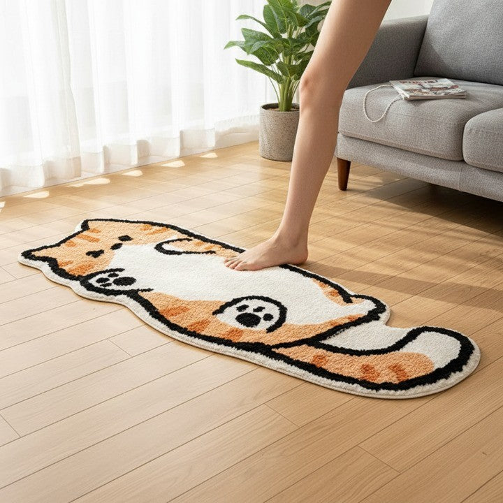 Playful Cat Area Irregular Rug - Image 7