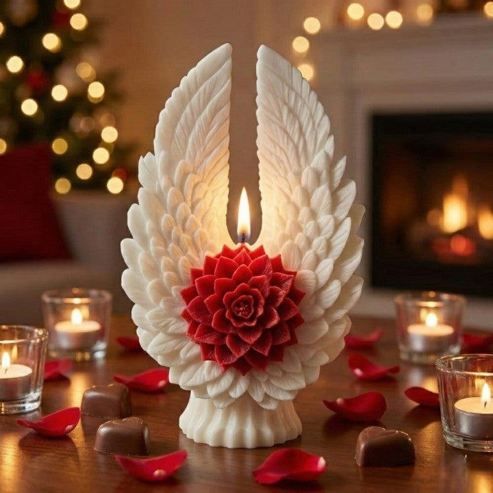 Angel Wing Flower Candle Holder - Image 1