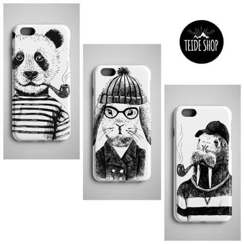 Geometric White Tiger iPhone 8 Plus Case iPhone 8 - Image 4