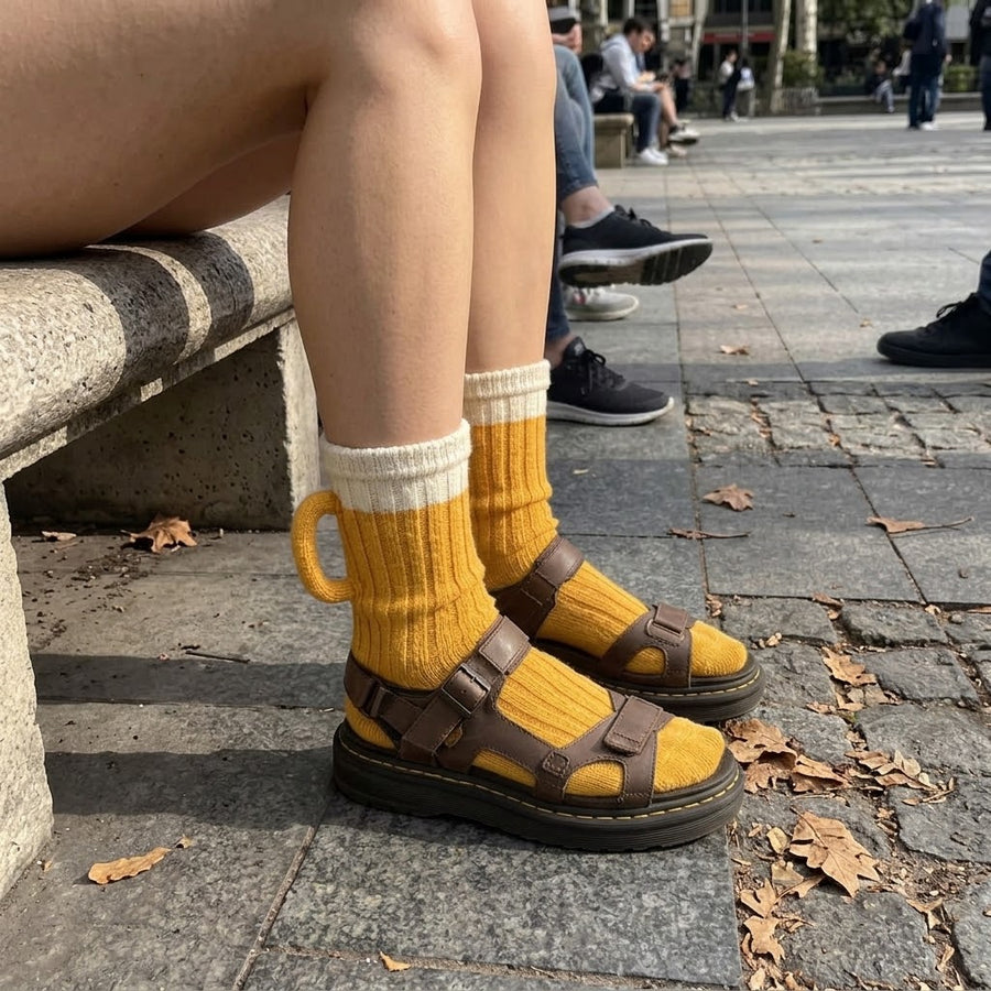 Happy Hour Beer Mug Knitted Socks