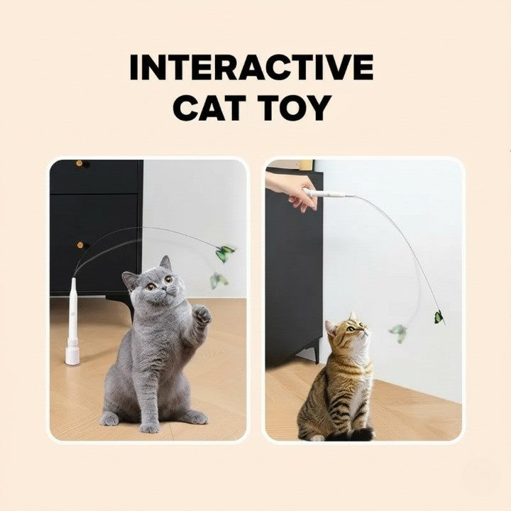 Interactive Rotating Cat Activity Butterfly Toy - Image 3