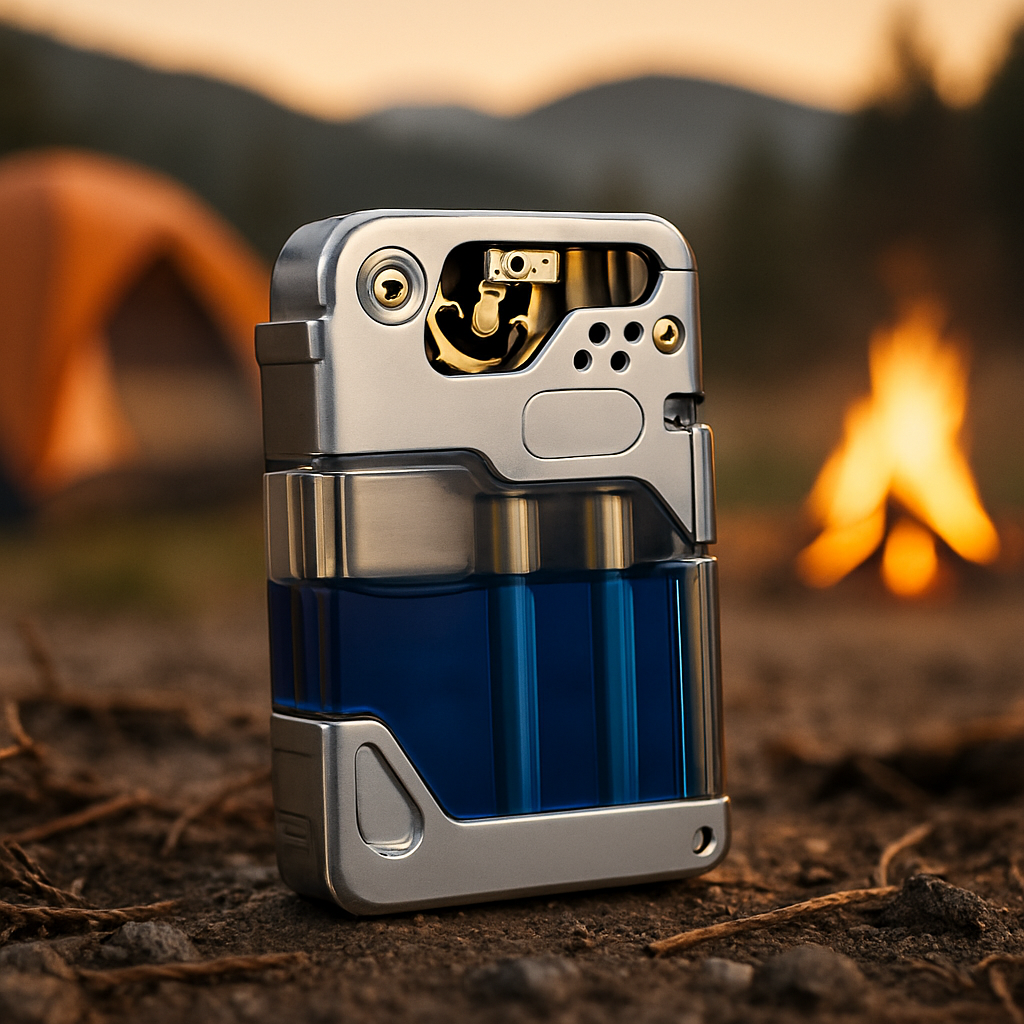 Clear Tank Metal Kerosene Lighter - Image 3