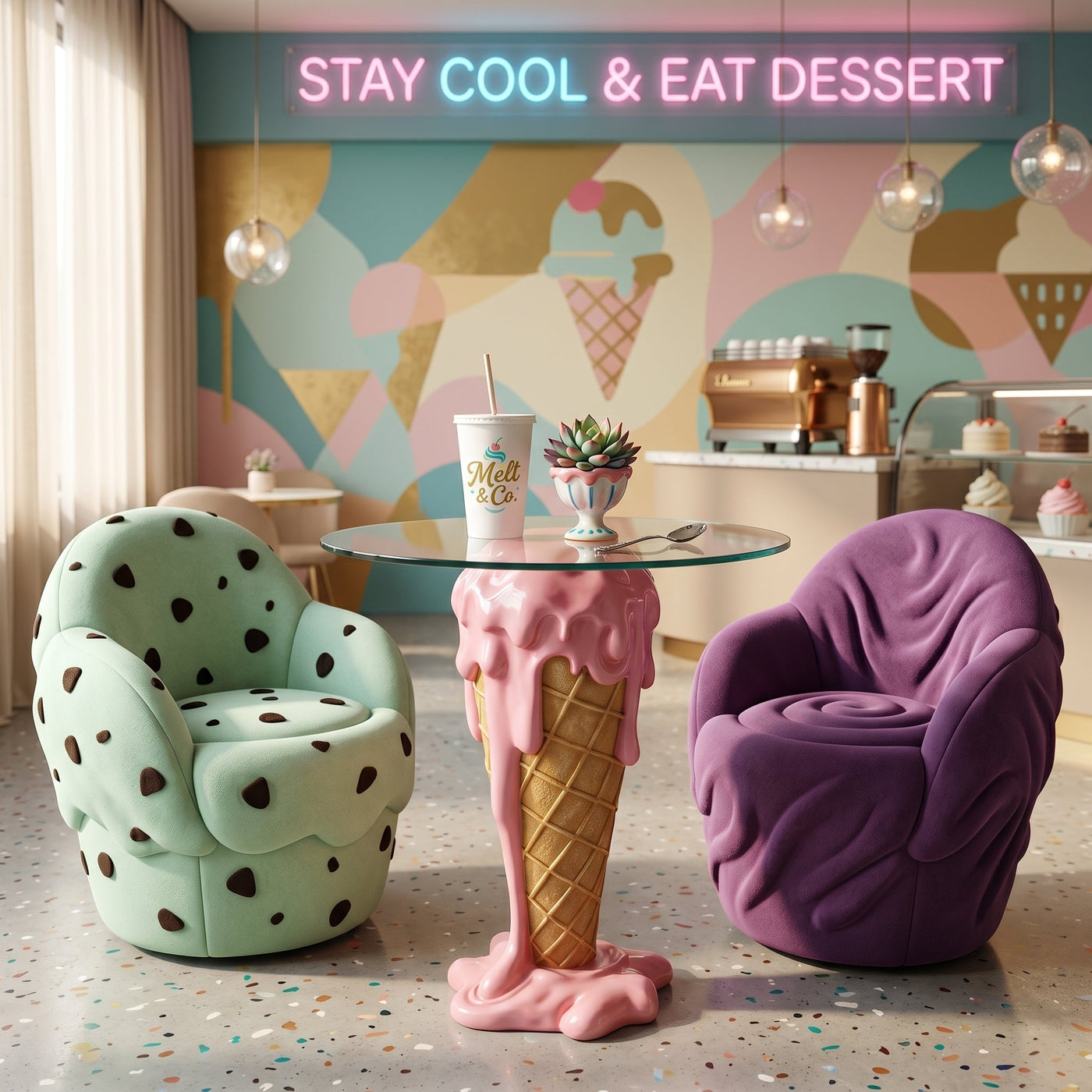 Sweet Spot Creative Melting Ice Cream Table - Image 4
