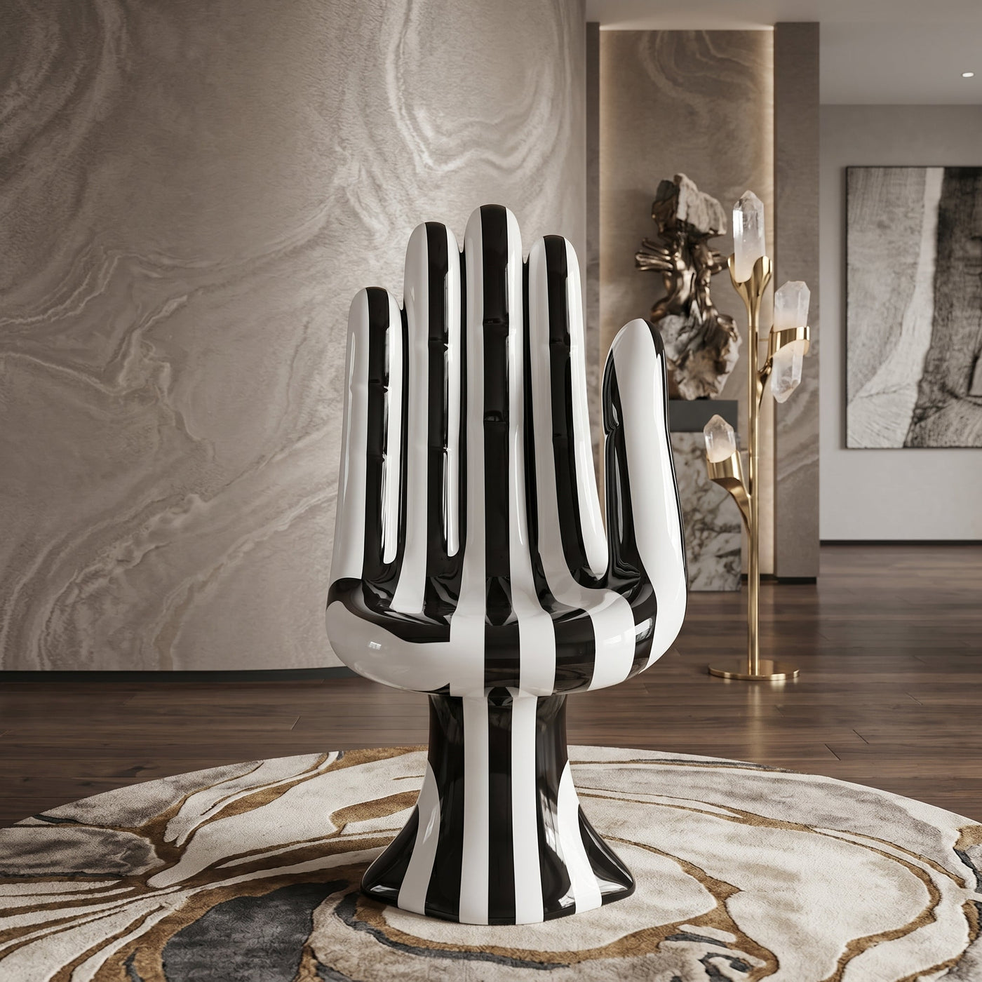 Artistic Hand-Shaped Lounge Chair - Image 2