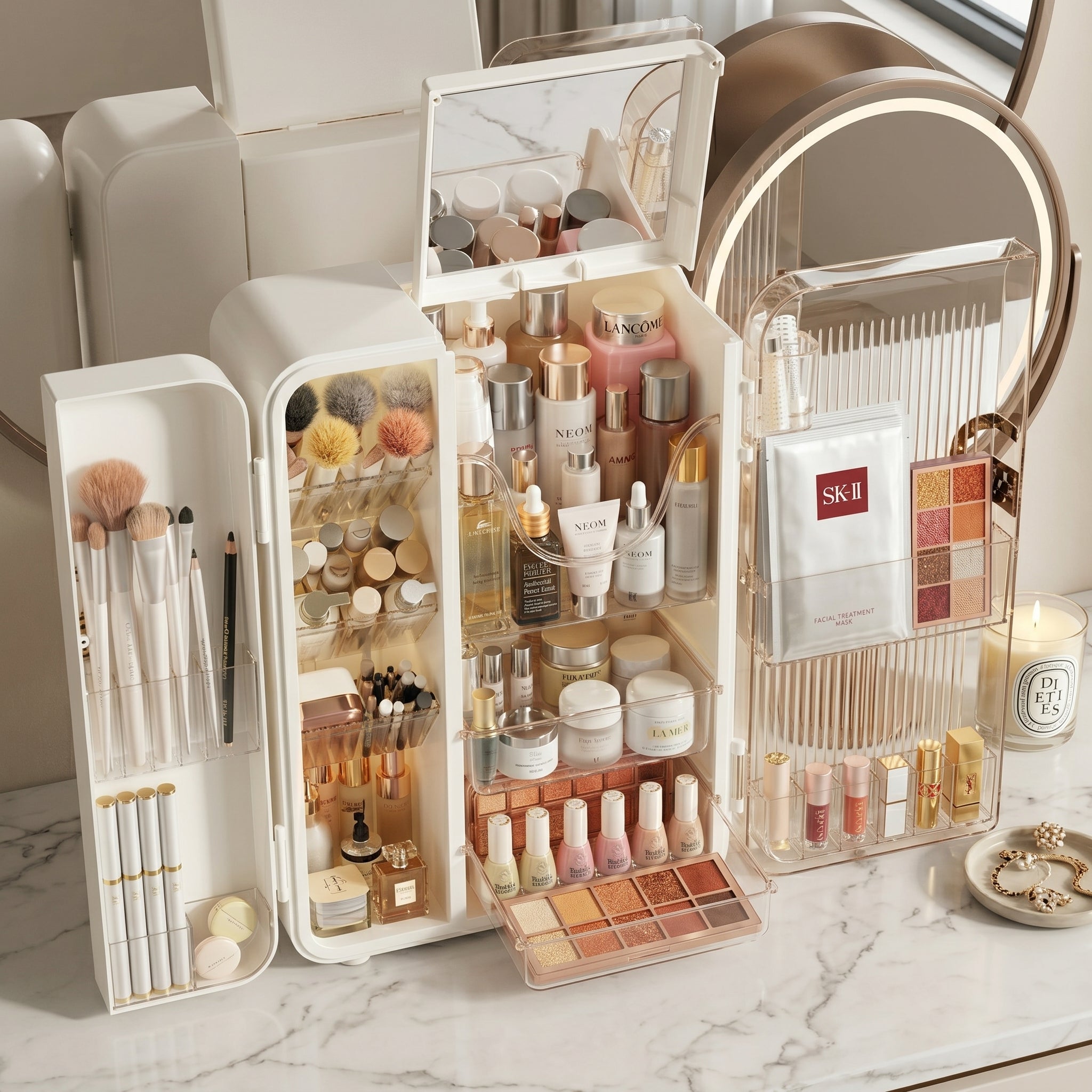 Home Beauty Transparent Vanity Makeup Storage Box - Image 0