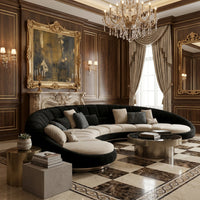 Curved Crescent Modular Elegant Sectional Sofa - Image 2