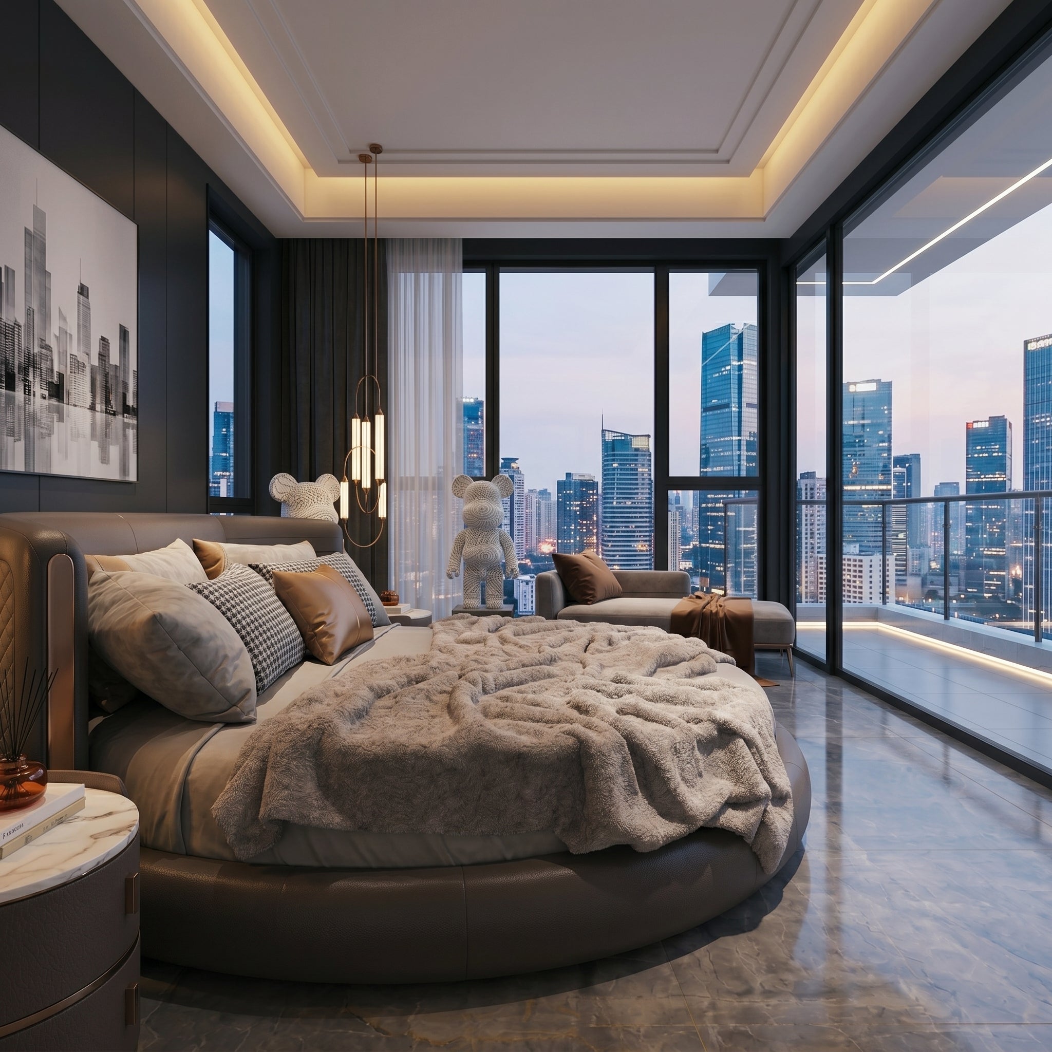 Florentine Italian Leather Minimalist Luxury Bed - Image 5