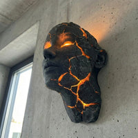 Volcanic Face Lava Crack Wall Art Lamp - Image 4