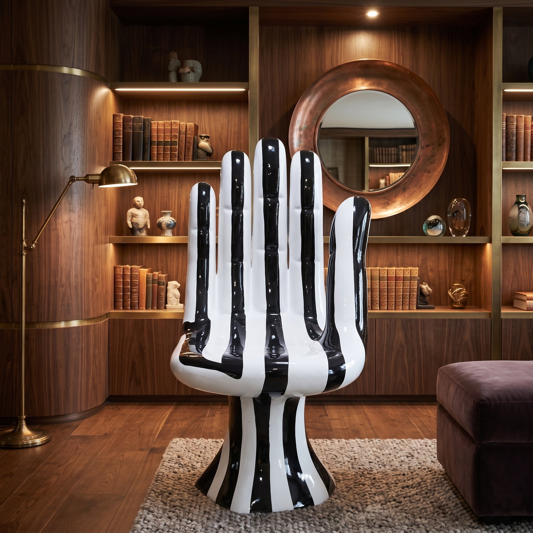 Artistic Hand-Shaped Lounge Chair - Image 0