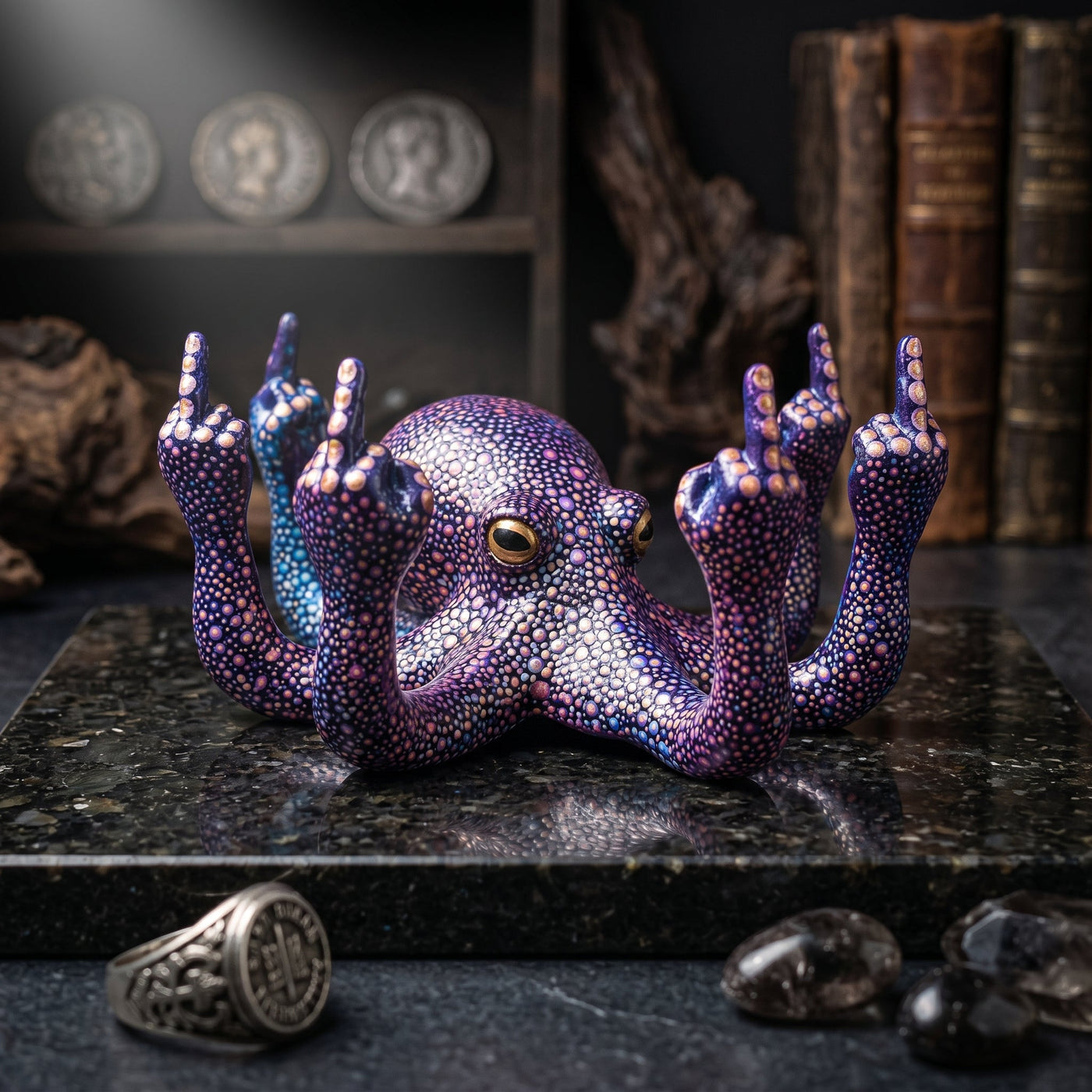 Angry Luminous Octopus Resin Decor - Image 2