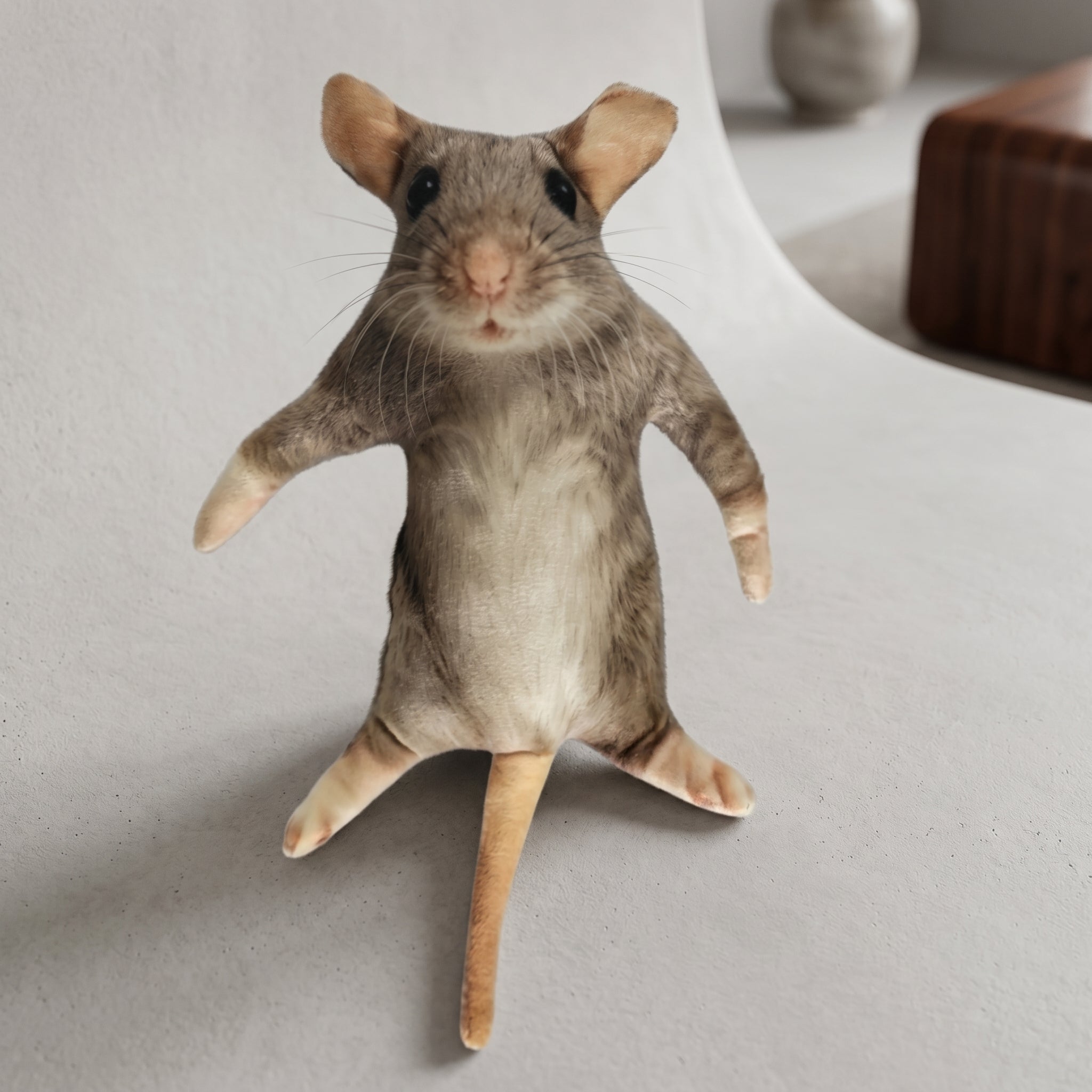 Cheese-dream Plush Mouse Cubicle Buddy Toy - Image 1