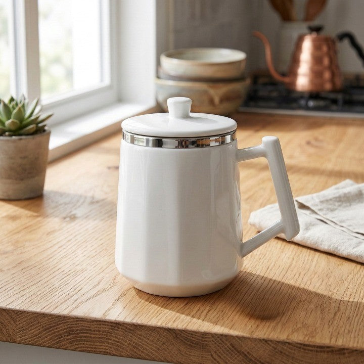 Stainless Steel Self Mixing Coffee Mug - Image 0