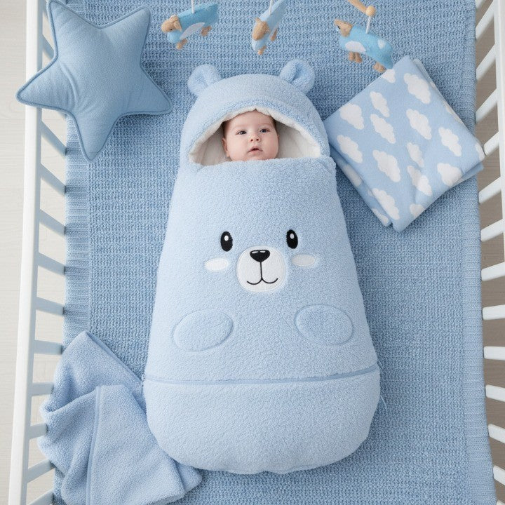 Cozy Mood Cartoon Infant Winter Sleep Bag - Image 3