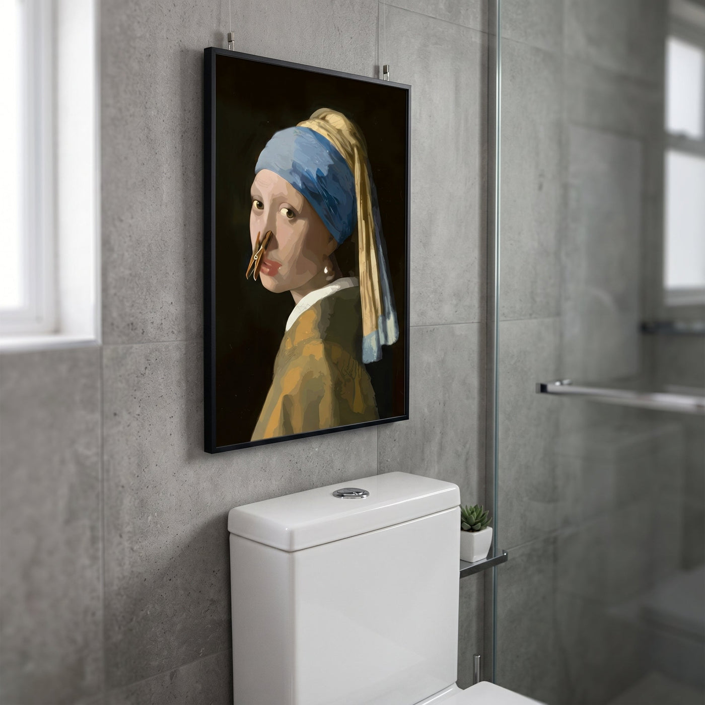 Restroom Renaissance Quirky Parody Bathroom Art Poster - Image 5