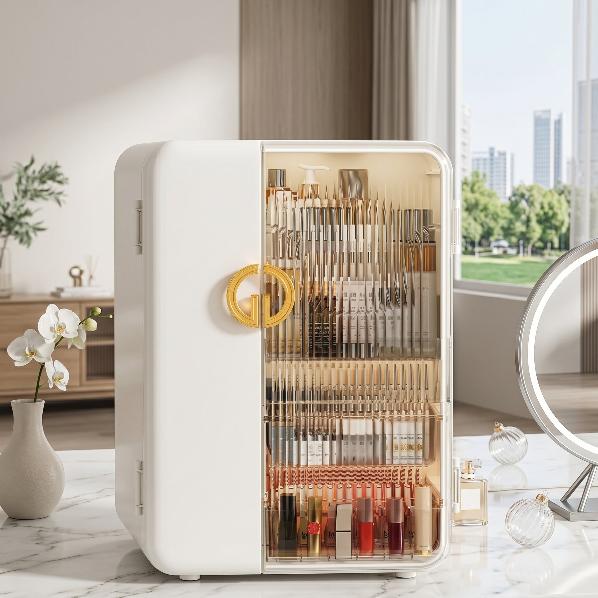 Home Beauty Transparent Vanity Makeup Storage Box - Image 1