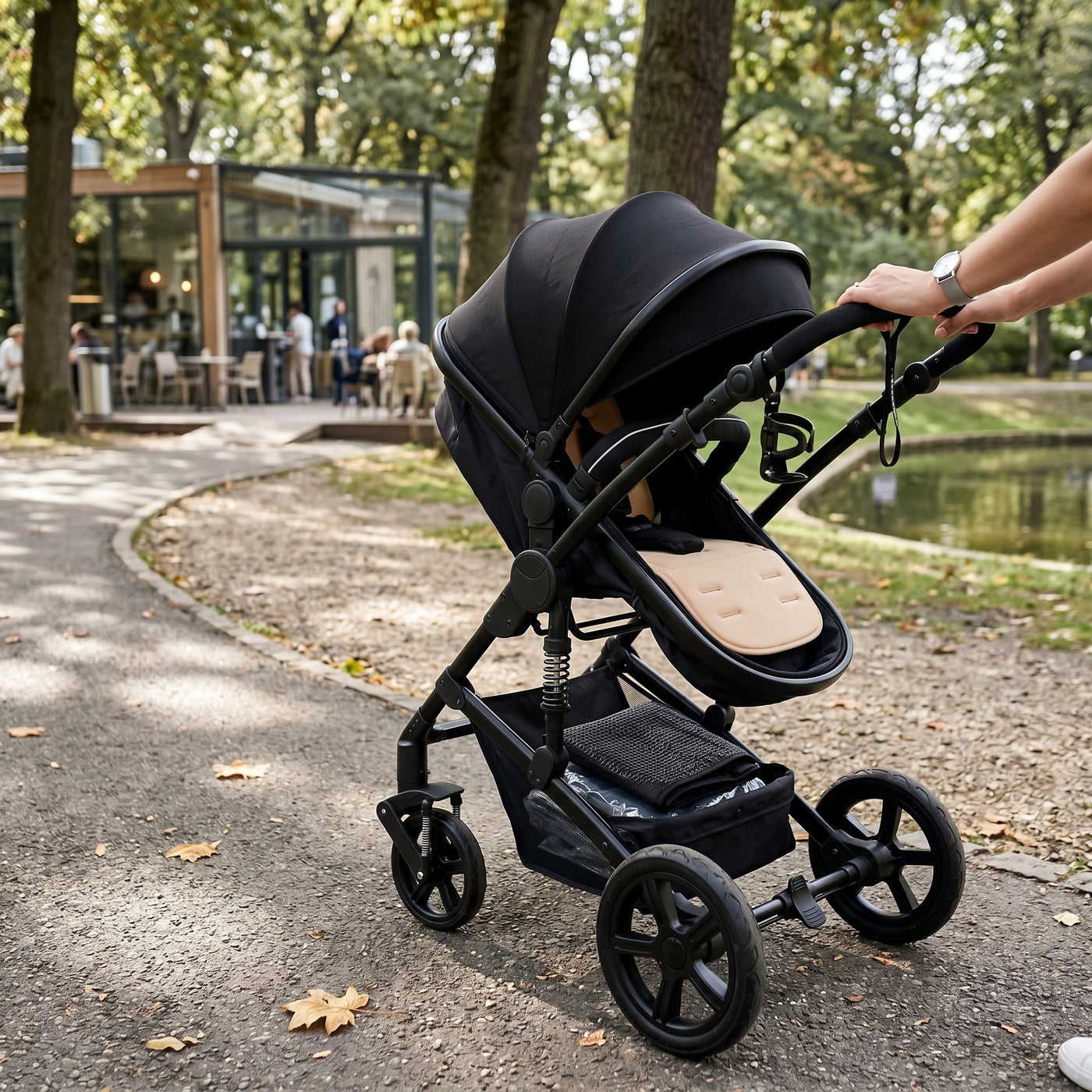 Modern High Landscape Multifunctional 3 in 1 Baby Stroller - Image 1