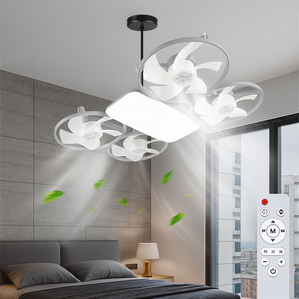 Summer Cool Multi-Propeller Modern LED Ceiling Fan - Image 1